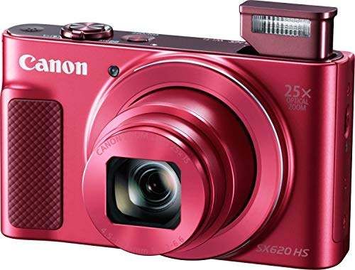 Canon PowerShot SX620 HS 20.2 MP Digital Compact Camera (3 Inch Display, 25 x Optical Zoom, Wi-Fi, NFC, Full HD Video) - Red (Renewed)