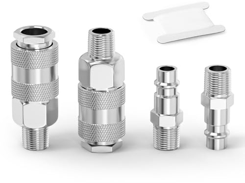 ERGAOBOY 2 Set Euro 1/4 BSP Male Thread Air Coupler and Plug Kit