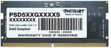 Patriot Signature DDR5 RAM 32GB (1X32GB) 5200MT/s CL42 SODIMM Laptop/Notebook Memory Module - PSD532G52002S