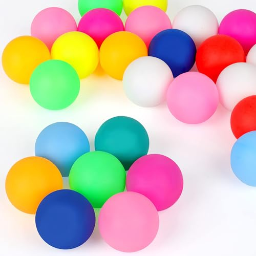 Tischtennisbälle, 40 mm, farbige Kunststoff-Tischtennisbälle, Tischtennisbälle, Partyspiele, für Katzen, Hundespielzeug, Party, Familie, Schule, Spiele, Anfänger, Erwachsene, nicht für professionelle
