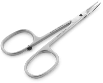 OTTO HERDER Hautschere extra fein 9cm aus Solingen, Extra scharfe Nagelhautschere Turmspitze aus Edelstahl, zur Entfernung abgestorbener Nagelhaut, für Fingernägel und Fußnägel, mit Stopper