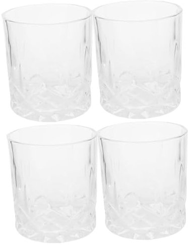 Garneck Set Di 4 Eleganti Bicchieri Highball E Bicchieri Da Whisky Intagliati Per Cocktail Nuziali