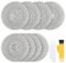 GlasFlength 8 Pièces Chiffon de Nettoyage pour Roborock P10/P10Pro/P10S/P10SPro/V20/P20Pro/P10SPure, Lavables et Réutilisables Chiffon Accessoires Chiffon en Microfibre Douce avec 2 Nettoyage Brosse