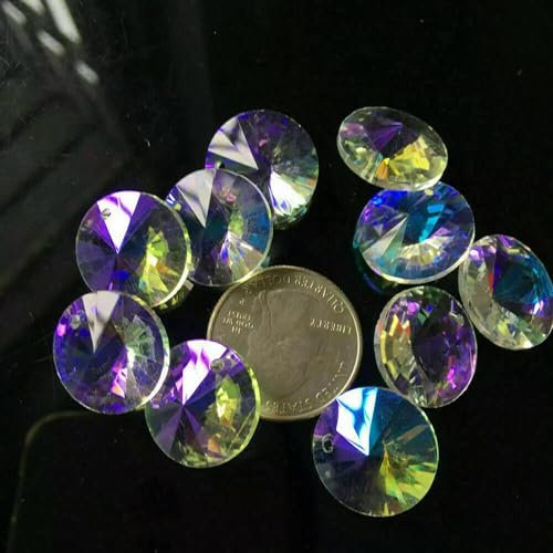 Pendentif Prisme en Cristal Rond en Forme de Soucoupe Volante Suncatcher 30 pièces