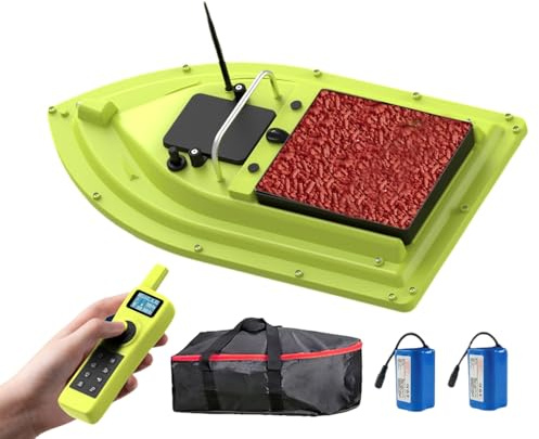 factildfulzhan Smart Bait Fishing Boat Gps Positioning Can Measure Water Temperature and Water Depth, Auto Return, 500M Remote Control Bait Delivery Boat Load 2.5kg