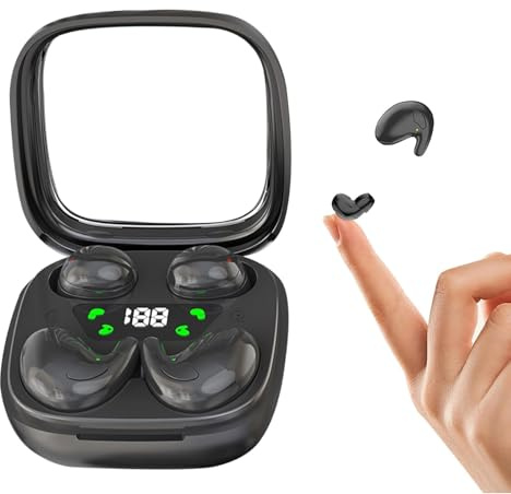 Lot d'écouteurs 2 en 1 sans fil invisibles Bluetooth pour dormir sur le côté, mini écouteurs intra-auriculaires pour petits canaux auditifs pour iPhone, Android, hommes, femmes, dormeurs latéraux