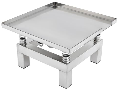 KANBCNG 220V Beton-Rütteltisch Rostfreier Stahl Vibrationsplattform 3000-3600 U/min Belastung 10kg Amplitude 1-2mm Kleiner Beton Vibrationstisch Vibrationsprüfstand Vibration Test Bench 35×35×22cm