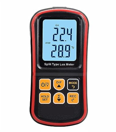 Handheld Light Meter, 5PCS Digital Split Lux Meter Light Meter 0~200000 Lux Luxometer Instrument Illuminance Tester LCD Light Meter Photometer