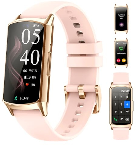 Smartwatch Damen, Smart Watch mit Bluetooth Anrufe, 110+ Sportmodi Fitnessuhr mit Herzfrequenz Schlafüberwachung SpO2 Schrittzähler, IP68 Wasserdicht Armbanduhr, Fitness Tracker für iOS Android