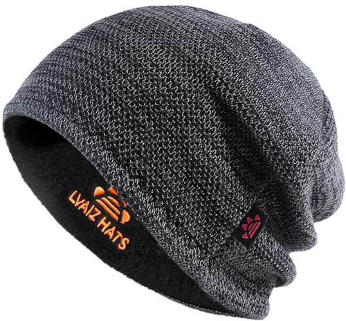 SHINCHIC Mens Winter Beanie Hat Warm Fleece Lined Skull Cap for Men Reversible Women Windproof Watch Hat Knit Warm Unisex Beanie