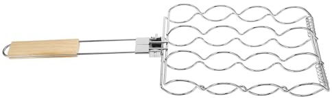 CIYODO Panier Gril Pliable pour Barbecue Support Multifonction pour Maïs Saucisses Poisson et Steak Accessoire Pratique pour Cuisson Uniforme Plein Air Compatible Camping et Pique-