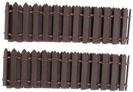 Abaodam 2 Pezzi Recinzione Mini in Legno Flessibile per Micro Giardino Fattoria in Miniatura e Decorazioni Te Staccionata Artigianale per Paesaggi Fatati e Casa delle Bambole