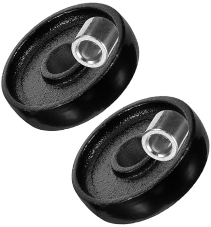 TOYANDONA 2 Piezas Ruedas para Gato Hidráulico de Toneladas de Ruedas Delanteras de Acero para Repuestos de Gatos Hidráulicos Mejoran Estabilidad y Maniobrabilidad