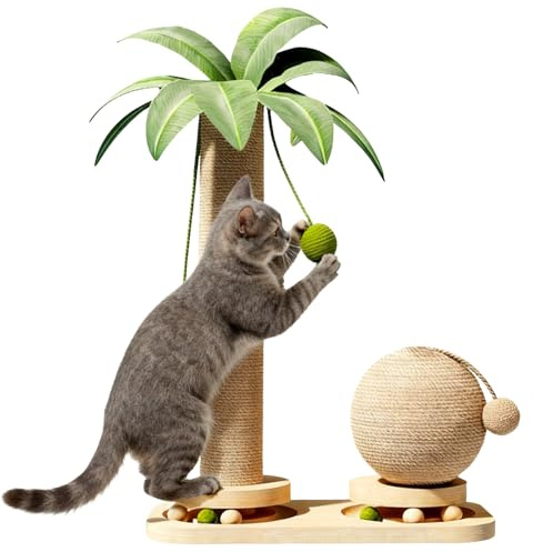 Casa di gioco Torre di Gatto – Albero rampicante Carino Giocattolo Gratta e Gratta Parco Giochi Interattiva per Animali Domestici | Concetto di Intrattenimento per Gatti Felini Compleanno