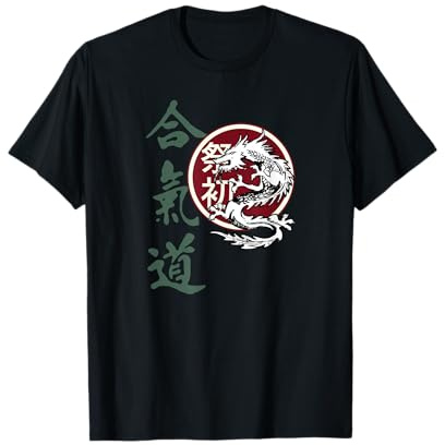 T-Shirt Aikido Arts Martiaux Japon Dragon Cadeau Graphique T-Shirt