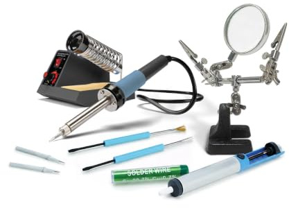 Velleman Station de soudage en kit 40–48 W avec indicateur LED, température réglable 150–480 °C, accessoires inclus, idéale pour professionnels et bricolage
