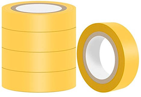 10 metros * 5 volumen, cinta aislante eléctrico de PVC, pegamento eléctrico amarillo, cinta impermeable ignífuga