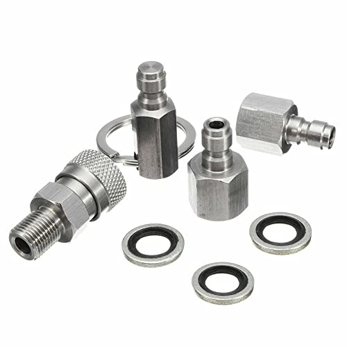 7 x Edelstahl-Schnellverbindungsadapter 1/8 BSPP für Luft
