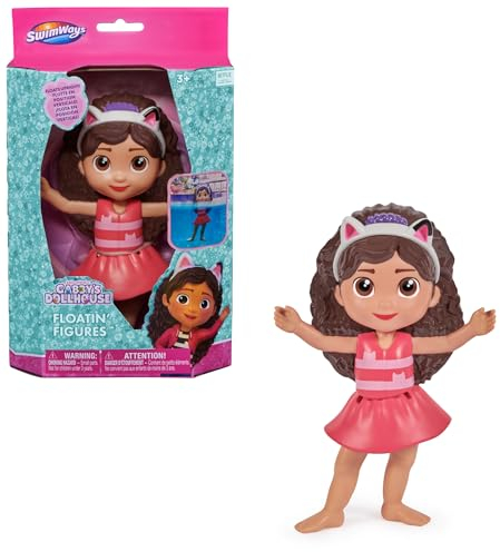 Swim Ways Gabby's Dollhouse Swimming Figure Gabby Floating Water Toy, Suitable for Children Aged 3 Years and Up