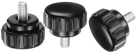 QUARKZMAN 20 Stück Rändelschraube mit Gewinde M6 x 10mm Rundkopfschraube Rundgriffschraube Rundgriffbolzen Klemmknöpfe 25mm Handknöpfe Daumenschrauben Spannschraube für Industrie Maschine