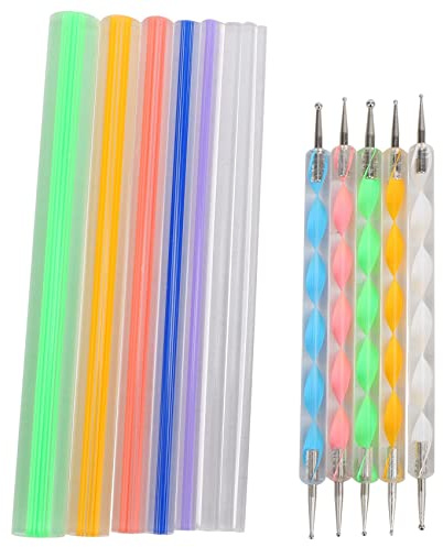 Doumneou Mandala-Dotting-Werkzeug-Set zum Malen von Steinen, Malen von Steinen, Punkte-Set, Acrylstab, Punktbohrwerkzeug, Schablone, DIY-Wandkunst