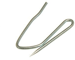 Pack of 50 Heavy Duty Drapery Pink Hooks Zinc Plated for Pencil Pleat Curtains. Curtain Tape Compatible, Durable, Metal Hooks