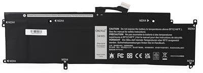 CRLYLC 34Wh XCNR3 Batterie pour Dell Latitude 13 7370 13 E7370 Ultrabook Serie XCNR3 0XCNR3 WY7CG MH25J CV4PN N3KPP XCNR3 P63NY 2 Zellen 7,6V Battery
