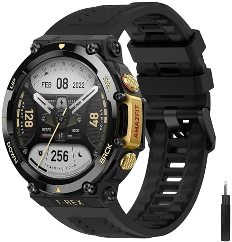 YASPARK Armband für Amazfit T-Rex 2, Weiches Silikon Atmungsaktives Sportarmband für Amazfit T-Rex 2 Outdoor-GPS-Smartwatch mit Werkzeug