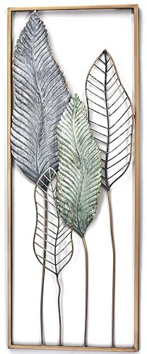 Kobolo Metallbild Wanddeko SENTONI - Wanddekoration - Kunstvolles 3D-Wandbild - Elegante Wandkunst - Handgefertigtes Wandgemälde als Wandschmuck & Wandverzierung - Zeitloses Wandbildmotiv