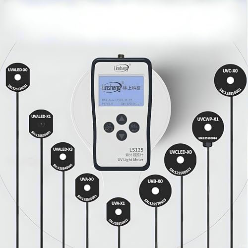Linshang LS125 Mesureur de Lumière UV LS125 mesure la puissance ultraviolette intensité énergétique pour 365nm 395nm UVA LED UVB UVC sonde capteur étanche (LS125_UVALED-X0)