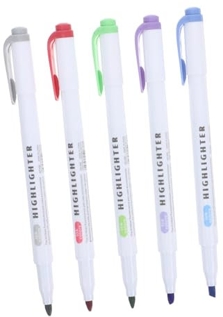 DIYEAH 5stücke Teiliges Set Dualer Pinselmarker Sanften Farben Doppelseitige Textmarker Für Schreiben Zeichnen Und Skizzieren Ergonomisch Langlebig Und Vielseitig Einsetzbar Für Schule