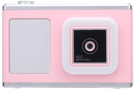 Digitalkamera, 1080P Barnkamera 48 MP Peka och Skjut Digitalkameror med Fyllningsljus, 2,4-tums IPS-skärm Autofokus Kompakt Liten Kamera för Dagliga Resor (Roseate)