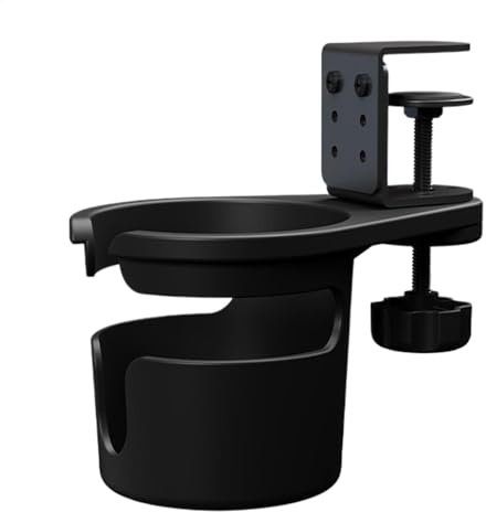 Portavasos de mesa - Soporte para bebidas de mesa creativo, abrazadera portavasos de mesa | Soporte para vasos con abrazadera para escritorio y, soporte para bebidas ajustable sin derrames, puerto
