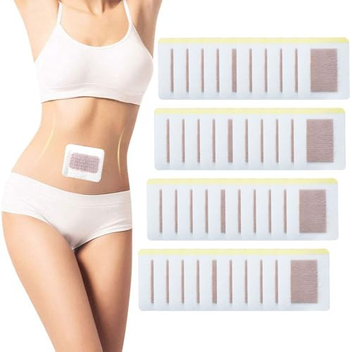 Mugwort Navel, Pegatinas Naturales de Herbal Belly, 40 Pcs Parches Desintoxicados, Ombligo de Ajenjo, para Vientre de Cerveza, Cintura de Grasa Abdominal