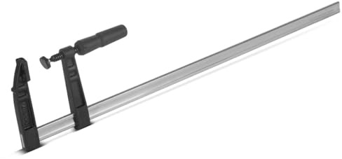 STAHLWERK Schraubzwinge 120 x 800 mm Spannweite 800 mm | Kraftvolle Klemmzwinge aus Stahl und Kunststoff, F-Zwinge zum Fixieren von Werkstücken, Spanntiefe 120 mm
