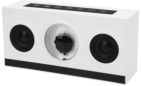 Bewinner Ferrofluid -Lautsprecher, Magnetischer Flüssigkeitslautsprecher Ferrofluid -Display Kleiner Bluetooth -Lautsprecher, Magnetic Fluid Lautsprecher Ferrofluid Display Lampe, (White)