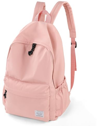 TANTOMI Mochila escolar para adolescentes, mochilas escolares adolescentes, mochila ligera para portátil de 15,6 pulgadas, mochila de día esthetic, mochila unisex, Rosa.