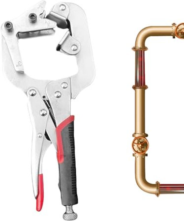 Moxeupon Alicates de soldadura - Alicates para procesamiento de metales | Cerradura de bloqueo de precisión para banco de trabajo, fabricación de muebles, artesanía y garaje