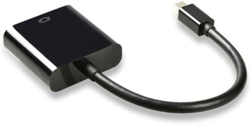 Uxsjakjsd Adattatore DVI Dual Link Mini DisplayPort con Alimentazione USB per Risoluzione 2560x1600 Nero