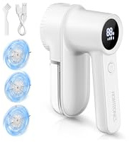 Anti Bouloche Électrique,[Écran LED] Homtronics Rasoir Anti Bouloche,Type-C,Lumière LED,Lame à 6 Branches,3 Vitesses Réglables,2000mAh,pour Laine,Vêtements,Canapés,Couvertures,Rideaux