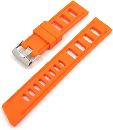 Silikon klockarmband sportband svettbeständigt armband ersättningsrem for klocktillbehör(Orange,20 mm)