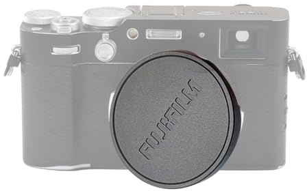 PUSOKEI Metal Lens Cap for Fuji X10 X20 X30 Cameras, Aluminum Alloy Front Lens Cap Cover with Anodized Finish and Soft Flocking, Anti Scratch Protection (Black)