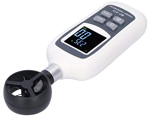 YWBL-WH Mini Anémomètre Numérique, Compteur de Vitesse du Vent en Plastique avec écran LCD, Anémomètre Portatif pour l'énergie éolienne et une Utilisation en Extérieur