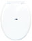 BM 4091 Tavoletta Copriwater Sedile WC Universale Standard Coperchio Toilet Seat Bagno in Plastica, Colore Bianco Fissaggio dal Basso Cerniere Incluse