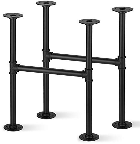Licperron Coffee Table Legs, Industrial Metal Table Legs, Black Pipe Table Legs for Coffee Desk Furniture, 19.6 Inch, 2 Pack