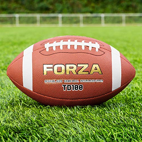 FORZA TD100 American Football Spiel Ball | F-Grip™ Griff Design | Einzeln, 3er-Set, 40er-Set oder 45-Set erhältlich