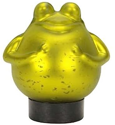 itsisa Frosch 12x13,5 cm aus grünem Glas schwimmend als Teich Deko - Deko für Vogeltränke, Fische, Gartenteich, Schwimmtiere, Gartendeko