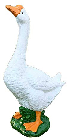 YTOOZ Outdoor-Statue, Gartenskulptur, Gartenstatue, Schmiedeeisen, Retro, große weiße Gans, Bodendekoration, Garten, Hof, Simulation, süßes Tier, Ornamente, Geschenk