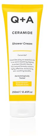 Q+A Ceramid-Duschcreme 250ml, Sanfte Körperreinigung | Reichhaltige Formel mit Squalan, Jojobaöl und Nachhaltig Gewonnenem Ananas-Ceramidextrakt, Nährt die Haut Intensiv