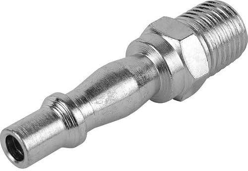 Dunnet Tools 1/4 Inch Quick Release Air Line Connector | Heavy Duty Male BSP Fitting for Air Compressor, Pneumatic Tools, Quick Connect Coupling, Airbrush & Tool Accessories